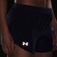 Navy women's Under Armour Fly By shorts with reflective detail and elasticated waistband from O'Neills.