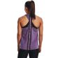 Purple Under Armour Women's UA Knockout Tank, with T-back straps with wordmark taping details from O'Neill's.