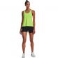 Green Under Armour women's gym tank top with branding and t-bar back from O'Neills.