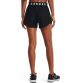 Women's Black Under Armour Play Up 5 Inch Shorts, with convenient side hand pockets from O'Neills.