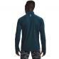 Blue Under Armour men's half zip training top with reflective detail on back of neck from O'Neills.