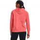 Coral Under Armour women's fleece overhead hoodie with a kangaroo pocket from O'Neills.