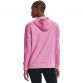 Pink Under Armour women's full zip hoodie with pockets and ribbed cuffs and hem from O'Neills.