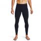 Black Under Armour men's base layer tights with jacquard elastic waistband from O'Neills.