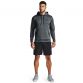 Grey Under Armour men's overhead hoodie with black UA logo on left chest from O'Neills.