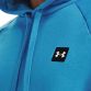 Blue Under Armour men's overhead hoodie with drawstring hood from O'Neills.