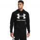 Black Under Armour men's hoodie with large white UA logo on front from O'Neills.