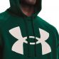 Dark Green Under Armour Men's Rival Fleece Big Logo Hoodie, with Front kangaroo pocket from O'Neills.