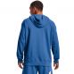 Men's Blue Under Armour Rival Fleece Big Logo Hoodie, with front kangaroo pocket from O'Neills.