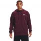 Maroon Under Armour men's full-zip hooded top with white UA logo on left chest from O'Neills.