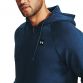 Navy Under Armour men's full zip hoodie with black and white UA logo on left chest from O'Neills.