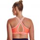 Orange Under Armour women's sports bra with crossback design from O'Neills.