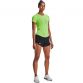Green Under Armour women's running t-shirt with reflective detail from O'Neills.
