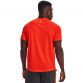 Orange Under Armour men's running t-shirt with reflective detail from O'Neills.