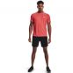 Black Under Armour men's running shorts with mesh side panels from O'Neills.