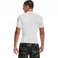 White Under Armour men's gym t-shirt with black UA logo on upper back from O'Neills.