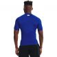 Blue Under Armour men's gym muscle t-shirt with white UA logo on left chest from O'Neills.