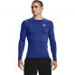 Blue Men's Under Armour long sleeve baselayer top with white UA logo from O'Neills.