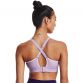 Women's Purple Under Armour Infinity Mid Heather Cover Sports Bra, with mesh panels for added breathability from O'Neills.