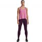 Purple Under Armour women's gym leggings with deep waistband from O'Neills.