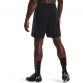 Black Under Armour men's gym shorts with UA logo from O'Neills.