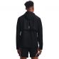 Black Under Armour men's water-resistant running jacket with mesh back panel from O'Neills.