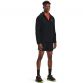 Black Under Armour men's running jacket with full zip and hood from O'Neills.
