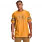 Orange Under Armour men's casual t-shirt with large UA logo on front from O'Neills.