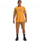 Orange Under Armour men's t-shirt with large UA logo on front from O'Neills.