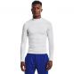 White Under Armour men's long sleeve baselayer top with black UA logo from O'Neills.