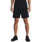 Black Under Armour Men's Woven Graphic Shorts, with open hand pockets from O'Neills