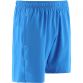 Blue men’s woven shorts with a printed design and logo on the left leg by O’Neills.