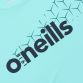 blue kids crew neck t-shirt with UV protection and a printed design and O’Neills logo on the front.