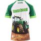 Green Men’s Dream Green O’Neills ploughing jersey with image of a green tractor and O’Neills ball on the front.