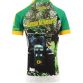 Green Kids' Green At Heart O’Neills ploughing jersey with image of a green tractor and O’Neills ball on the front.