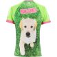 Green Women’s Paw-Some O’Neills ploughing jersey with image of a puppy on the front and back.