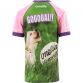 Pink and Purple Kids' O'Neills Ploughing Jersey with an image of a pup on the front and 'Gooool' printed on the back