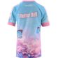Pink Kids’ Flutter By O’Neills ploughing jersey with image of a butterfly on the front.
