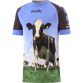 Blue Kids’ Now I’ve HERD It All O’Neills ploughing jersey with image of a black and white cow on the front.
