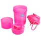 Pink Smartshake protein shaker with two detachable storage compartments from O'Neills