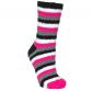 pink and black striped Trespass women's socks, soft and stylish from O'Neills