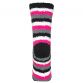 back image of pink and black striped Trespass women's socks, soft and stylish from O'Neills