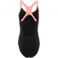 black and orange Speedo women's swimsuit in a muscleback design from O'Neills
