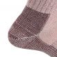 heel image of maroon Trespass women's premium walking socks made from Merino wool from O'Neills