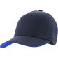 Navy kids' baseball cap with protective peak and Royal Blue O’Neills embroidered logo on the side.