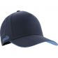 Navy kids' baseball cap with protective peak and Sky Blue O’Neills embroidered logo on the side.