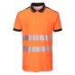 Portwest Men's PW3 Hi-Vis Polo Shirt Orange / Black