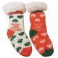 Kids' Trad Craft Odd Lined Slipper Socks Orange / White