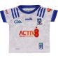 White Monaghan GAA Baby Home Jersey 2024 with Royal knitted collar by O’Neills.