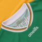 Amber Offaly GAA Home Jersey 2024 Player Fit with White knitted collar by O’Neills.